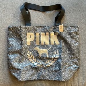 SOLD Victoria’s Secret PINK Tote - Gray and Silver